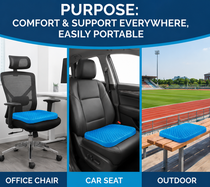 Small portable Cooling Gel Seat Cushion for Pressure Relief