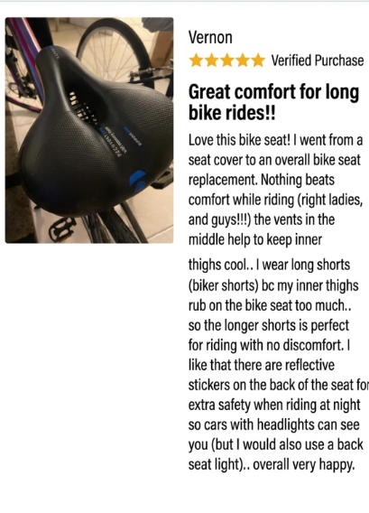 ComfortHex Bike Seat