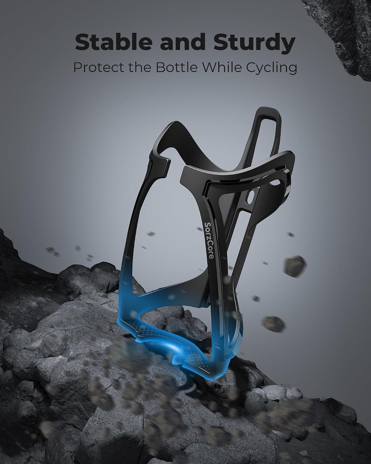 Bike Water Bottle Holder,1.2Oz Lightweight Design,Sturdy Bike Cup Holder,Bicycle Bottle Cages with Screws Tool,Cycling Bike Water Bottle Cage for 2.76-3.94 Inches Diameter Bottles,Black