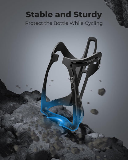 Bike Water Bottle Holder,1.2Oz Lightweight Design,Sturdy Bike Cup Holder,Bicycle Bottle Cages with Screws Tool,Cycling Bike Water Bottle Cage for 2.76-3.94 Inches Diameter Bottles,Black